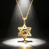 Am Yisrael Chai Necklace Stainless Steel Star of David Necklace Jewish Faith Hexagram Necklace Gift for Women Men Hanukkah Gift - Image 1