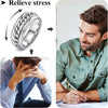 6Pcs Mens Rings 316L Stainless Steel for Men Women Vintage Thumb Engagement Ring Wedding Band Fidget Ring Set Jewel Gift - Image 4