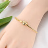 Bracelet Silver Charm Bracelet 17-20CM Golden Heart Love Key Clover Bracelet Bangle Women Jewelry Gift - Image 2