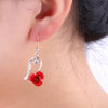 Jewelry Red Rose Drop Earrings Women Vintage Rhinestone Flowers Dangle Earring Weddings Engagement Party Jewelry - Image 6