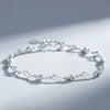 Silver Heart Shaped Bracelet For Women Retro Korean Versatile Pink Crystal Charm Bracelets Party Jewelry - Image 8