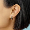 Gold Color Big Hoop Earrings for Women Zircon Star Round Circle Piercing Earrings Party Jewelry Accessories - Image 4