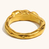 La. Muses Three Green Zircon Stainless Steel Women's Ring Pvd Gold Plated Daily Jewelry Accessories Gift - Image 6