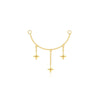 1PC Silver Horse Eye Zircon Crown Tassel Puncture Thread Flat Earring For Women Long Cartilage Chain - Image 41