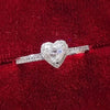 Shiny Silver Color Heart Rings for Women Simple and Stylish Wedding Female Rings Party Gift Jewelry - Image 1