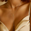 Minimalist Double Layered Y Shaped Collarbone Necklace for Women Long Chain Drop Necklace Girls Party Body Jewelry Gifts - Image 3