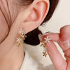 Zircon Flower Drop Earrings for Women Korean Elegant Long Tassel Earring Female Party Temperament Jewelry - Image 3