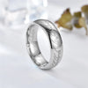 6MM Stainless Steel Laser Engraving Couples Wedding Rings, Men And Women Movie Jewelry Gifts - Image 4