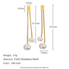316L Stainless Steel Irregular Double O Letter Earrings Gold Plated Jewelry Women's Charm Earrings - Image 8