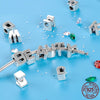 26 A-Z Alphabet Beads Silver Love Letter Charm Fit Bangle Charms Bracelet CZ Zircon Bead Jewelry - Image 57