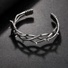 Gothic Thorn Open Cuff Bracelet Silver Color Gothic Stainless Steel Twisted Bangles For Men Women Punk Rock Wrist Jewelry Gifts - Image 1