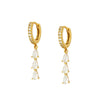 Chain Hoop Piercing Earring with Square and Waterdrop Details - Image 29