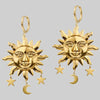 Bohemian Sun Dangle Earrings Vintage Crystal Resin Water Drop Ear Hooks Moon Pendant Earrings Jewelry Gifts For Women - Image 11