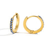 Stainless Steel Birthstone Earrings Minimalist Huggie Hoop Earrings for Women Tiny Round Circle Unisex - Image 35