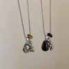 Spotted Tiger Eye Stone Irregular Pendant Necklace for Women Long Chain Girls Charm Aesthetic Jewelry Accessories - Image 4