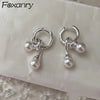 Line Knotted Pearl Stud Earrings For Women Girls Creative Design Simple Vintage Elegant Anniversary Jewelry Gift - Image 1