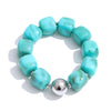 Acrylic Square Beads Chain Necklace Bracelet Bangle Stainless Steel Handmade Jewelry Green Khaki Pink Amber - Image 40