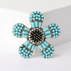 Turquoise Blue Brooches for Women Unisex Tibetan Style Pins Star Rhinestone Office Party Friend Gifts Jewelry Accessories - Image 5