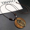 Retro Wooden Collar Decoration Female Jewelry Neck Accessories Clothing Pendant Necklace Sweater Necklace Sweater Chain - Image 2