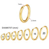 1 Pair Stainless Steel Round Hoop Earrings For Women 2.5mm Thick Hip-hop Street Pop Ear Buckle Classic Huggie Daily Jewelry - Image 4