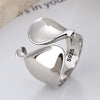 Silver Open Rings for Women Men Couple Handmade Irregular Lines Ring Party Jewelry Prevent Allergy Gift - Image 9