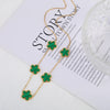 Stainless Steel Laser Five Leaf Flower Petal Adjustable Clover Bracelet Classic for Woman Girl Jewelry Party Gift - Image 14