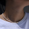 Moon Girl Natural Shell Beads Heart Choker Stainless Steel Necklace for Women Copper Star Collares - Image 2