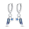 Silver Color Earrings Blue Zircon Stars Moon Irregularity Earrings For Woman Birthday Jewelry Gifts - Image 33