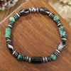 Turquoise Black Stone Bead Bracelet Handmade Elastic Rope Bracelet Gift for Christmas Accessories - Image 6
