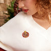 Rhinestone Pomegranate Brooches for Women Unisex Enamel Fruit Pins Office Party Friend Gifts Jewelry Accessories - Image 2