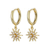 Cute Snowflower Christmas Earring Pave Cubic Zirconia Hoop Earrings for Women Christmas Jewelry - Image 24