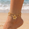 Bohemia Starfish Conch Shell Beads Anklet For Women Double Heart Beaded Leg Chain Summer Beach Party Barefoot Sandal Jewelry - Image 15