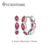 Silver Ear Needle Oval Small Zircon Hoop Earrings Colorful Zircon Gold Earrings for Women Party Jewelry - Image 26