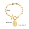 Women Bracelet Stainless Steel Silver/gold Color T bar Flat Line Oval Chain Female Bracelet Jewelry - Image 17