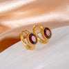 316L Stainless Steel Heart Water Drop Square Zircon Hoop Earrings For Women Men Personality Design Jewelry Gifts - Image 33