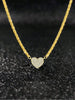 Full Stone Heart Pendant Necklace in Gold Tone or Silver Tone - Image 6