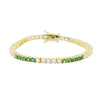 Colorful Cubic Zirconia Tennis Bracelet in Multiple Stone Colors - Image 8