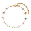 Crushed Stone Handmade Foot Chains Gold Plated Jewelry 316L Stainless Steel Bracelet for Women - Image 9