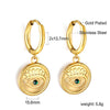 Green White Color Crystal Zircon Hoop Earrings For Women Stainless Steel Heart Square Leaf Shape Pendant Earring Gifts - Image 23