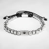 Adjustable Square Bead Bracelet in Black Silver-Tone or Gold-Tone - Image 8