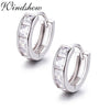 7Colors Cute Silver Square CZ Circles Small Loops Huggie Hoop Earrings For Women Jewelry Girls Aros Artes Orecchini - Image 7
