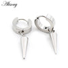 2PCS Stainless Steel Star Cross Snake Spike Skull Sword Blade Chain Feather Spider Dangle Women Men Huggie Hoop Earrings - Image 38