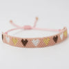 Adjustable Multicolor Heart Bead Bracelet with Woven Pattern - Image 8