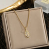 Stainless Steel Pull Adjustable Water Drop Shape Tassel Charm Necklace Personality Jewelry Gifts - Image 9