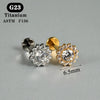 1PC Titanium Zircon Flat Back Earring Flower Ear Studs Lobe Helix Tragus Cartilage Piercing Jewelry 16G - Image 14