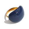 Stainless Steel Joyful Candy Multi-Color Khaki Orange Blue White Enamel Ring Adjustable Charm Jewelry - Image 12