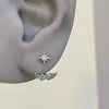 1 Pcs Gothic Sparkling Zircon Cross Stainless Steel Ear Bone Nail Earrings for Women Y2K Punk Style Double Piercing Body Jewelry - Image 8