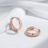 Glossy Dangle Earrings Rose Gold Simple Hoop Earrings For Women Party Daily Jewelry - Image 5
