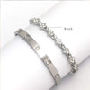 2Pcs Set Titanium Steel Zircon Bracelet For Women Men Shiny Bling Star Love Design Style Jewelry Party Gift - Image 8