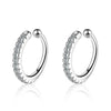 Silver Color Zircon Ear Cuff Earring for Woman No Piercing Ear Wrap C shape Clip Earring Summer Jewelry Stack - Image 6